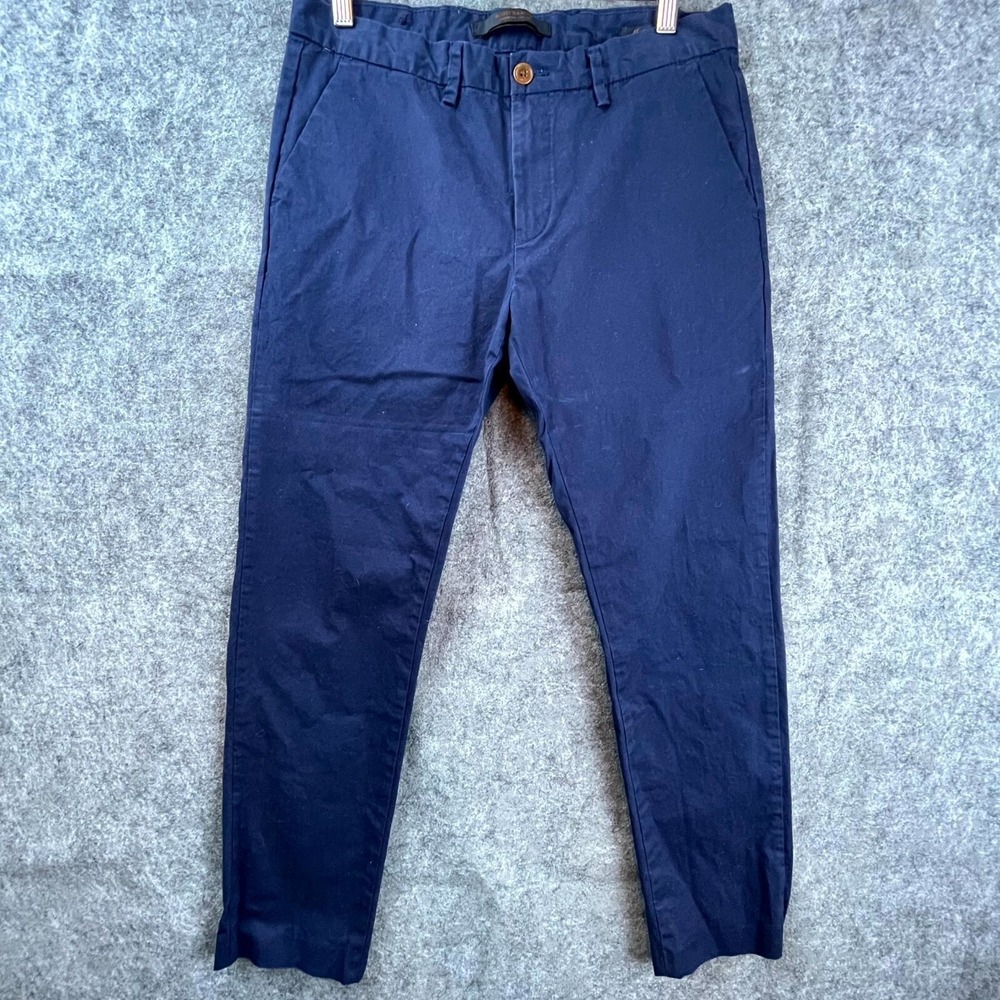 Scotch & Soda Mott Pants‎ Mens 30 Blue Cotton Chino Basic Minimalist Preppy